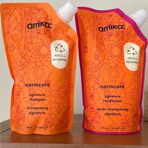 Amika Normcore DUO refill pouches shampoo & conditioner 16.9oz 2-set NEW SEALED